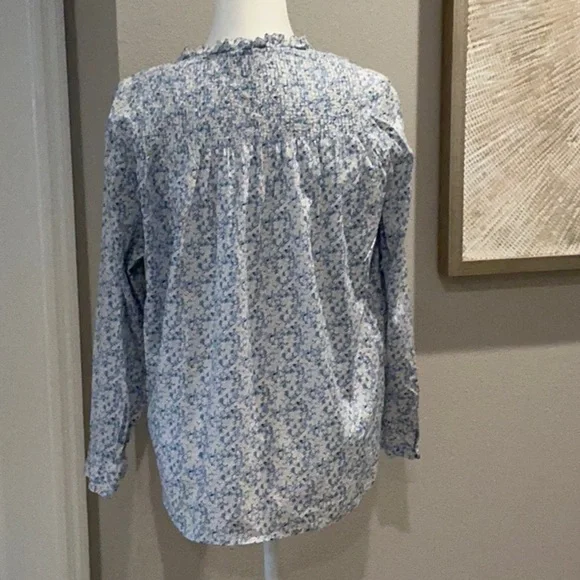 J.Crew Liberty fabric popover blouse Sz M - Picture 5 of 6